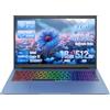 LONGEVINCE Laptop ad Alte Prestazioni con Ampio Schermo da 17,3 Pollici, Core i5-1038NG7, 16GB DDR4, Display IPS FHD, Sblocco con Impronta Digitale, Windows 11 e Office 2019-Blu (16+512G)