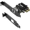 YuanLey Scheda di rete PCIe 5Gb YuanLey, adattatore Ethernet PCI Express 5G Base-T con chipset RTL8126, supporta WOL, porta RJ45 5G/2.5G/1G/100Mbps per PC Windows/Linux