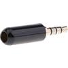 zalati 3,5 mm 4 poli maschio spina 1/8 TRRS 4 poli adattatore auricolare in metallo placcato oro A/V connettore jack audio per cuffie stereo fai da te ricambio nero