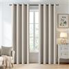 MIULEE Tende per Interni Oscuranti Termiche Anelli 2Pz 140x260cm Tortora