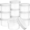 LATERN 20 Pezzi Piccoli Contenitori per Alimenti, 8oz /250ml Ciotole di Plastica Riutilizzabili Barattoli Impilabili per Alimenti con Coperchi, Lavabili in Lavastoviglie, Adatti a Microonde e Freezer