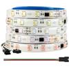 BTF-LIGHTING WS2814 IC RGBW RGB + bianco caldo (simile WS2812B) Indirizzabile 5M 60LED/m 10Pixels/m 300LED 50pixel Flessibile 4 colori in 1 striscia LED di colore da sogno IP65 bianco PCB DC24V