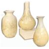 Artisoul® Set di 3 Vasi in Ceramica Piccoli Vasi Fiori Vaso Decorativo da Interno, Vaso per Minimalista Mensola Appartamento Cucina Tavolo Soggiorno Camera da Letto Ufficio Decorazione, Giallo