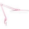 Neatfi XL Lampada da Scrivania LED 2200 Lumen 24W con Morsetto - Illuminazione Senza Ombre | 4 Livelli di Intensità | Ufficio Domestico e Hobby | Testa Larga 50 cm (Rosa, Non-CCT con morsetto)
