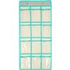 SAVORLIVING Organizer da Parete con 12 Tasche, Portaoggetti da Parete, Ideale per Classi, per Riporre Calcolatrici e Cellulari, Borsa portaoggetti da appendere con 2 Ganci in Metallo, Beige