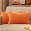 EMEMA Federe Granulari Piccole per Cuscini Fodere Copricuscini Decorativi Morbidi Quadrati per Divano Lettoin Misto Poliestere Moderna e Elegante Camera da Letto Soggiorno 2 Pezzi 30x50cm Arancione