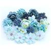 SZYLJSY Fiore artificiale blu, mini teste di fiori artificiali, per matrimonio, casa, fai da te, scrapbooking