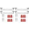 PATIKIL 80mm (3,15) Kit Staffa Montaggio Universale per Lampada, 4 Set Piastra per Plafoniera con Barra Trasversale con Vite Lampadario a Sospensione per Lampada Soffitto