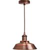 LEDSone Lampada a sospensione vintage industriale in metallo, attacco E27, lampada da soffitto rustica, lampada da soffitto per loft, bar, cucina, caffetteria (rame)