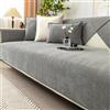 Gluhbirnen Copridivano per seduta, antiscivolo, copridivano, coperta per divano, coperta per divano, a spina di pesce, per cane, gatto, divano, protezione per divano, grigio chiaro A, 110 x 160 cm