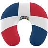 FJQWKLF Cuscino da viaggio compatibile con la bandiera della Repubblica Dominicana per aeroplani dormienti, cuscino per il collo in memory foam con rivestimento rimovibile con cerniera traspirante, cuscino