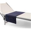 Morbidissimi Telo Multiuso in Spugna 100% Cotone, 40x100 cm con Tasche Portaoggetti, Telo per Sdraio, Asciugamano per Palestra, Mare, Piscina, Viaggi, Campeggio, Asciugatura Rapida, Leggero e Compatto, Blu Navy