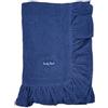 Seamar Telo Mare Miss Frilly Spugna Velour 100% Cotone Asciugamano da Spiaggia Tinta Unita Misura 100x180 cm (Blu)