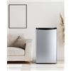 Wzyfv Frigorifero Piccolo Con Freezer 91L, Silenzioso, Termostato Regolabile, Scomparto per Verdure, Mini Frigo per Camera, Dormitorio, Ufficio, Acciacio Inox [Classe di efficienza energetica E]