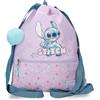 Disney Joumma Lovely Stitch Zaino Sacco Viola 35 x 46 cm Poliestere