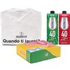 Tavernello Merchandising Cofanetto con Maglietta T-shirt Bianca Quando ti laurei? (taglia XL), Vino Rosso d'Italia in Brick 1L, Vino Bianco d'Italia in Brick 1L, Merch e Vino Confezione Regalo