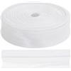 Aerzetix - C77289 - Nastro in sbieco Piegato 9 Metri x 15mm - in Poliestere - Colore Bianco