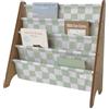 3 Sprouts - Porta Libri per Bambini - Libreria Montessoriana per Cameretta - Scacchiera - Verde