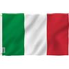 ANLEY Fly Breeze 3x5 Foot Bandiera Italia - Colore vivido e resistente allo sbiadimento UV - Intestazione in tela e doppia cucitura - Bandiere italiane Poliestere con passacavi in ottone 3 X 5 Ft