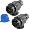 ETUKER 2X Spina Rimorchio 13Poli Maschio Impermeabile 12v Spina 13 Poli Gancio Traino