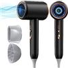 UKLISS Phon Capelli con Diffusore, 2400W Asciugacapelli 2 Velocità/3 Temperature, Fono Capelli Professionale Rapida e Styling, Phon Ioni Hair Dryer para tutti i tipi di Capelli Saloni Viaggio Famiglia