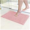 Decomira Tappeto Bagno Antiscivolo | Tappetino bagno super assorbente, lavabile in lavatrice | Per il bagno, la doccia, la vasca da bagno o come tappetino WC | Rosa - 40x60 cm