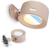 BRILONER Sticklights - Lampada parete senza fili, touch, dimmerabile, CCT, rimovibile magneticamente, applique a batteria, applique ricaricabile, applique camera da letto, 9x7,5x4 cm, beige