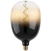 Eglo Lampadina XXL E27, dimmerabile, a spirale, stile rétro, molto grande, nera e color sabbia, 4 W, 100 lumen, luce bianca calda, 1700 K, lunghezza 29,5 cm
