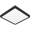 Eglo connect.z Smart-Home Lampada da soffitto a LED Fueva 6-Z, 39 x 39 cm, ZigBee, app e controllo vocale Alexa, colore della luce: bianco caldo/freddo, dimmerabile, per bagno, nero, IP44