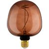 Eglo Lampadina XXL E27, dimmerabile, a spirale, stile rétro, molto grande, marrone cognac, 4 W, 40 lumen, luce bianca calda, 2000 K, lunghezza 18 cm