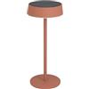 Eglo Lampada solare da tavolo a LED per esterni, a batteria, senza fili, touch, dimmerabile, in metallo rosso, colore luce: bianco caldo/bianco neutro/bianco freddo, IP54