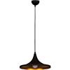 Homemania Lampada a Sospensione Metal Black - Plafoniera - da Parete - Nero, Oro in Metallo, 36 x 36 x 113 cm, 1 x E27, Max 60 W