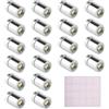HhBdy Mini luci a LED, 20 pezzi, luce micro LED, illuminazione per casa delle bambole con 20 colle, piccole luci con batteria, adatte per decorare le case delle bambole, mini luci per artigianato (luce)