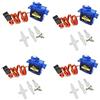 ARCELI Airplane 9g Mini Servo con accessori per Arduino 450 RC Helicopter Airplane Car Boat (Confezione da 4 pezzi)