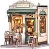 Fsolis Book Nook Kit - Miniatura Casa Delle Bambole Coffee Shop - Set puzzle 3D per la decorazione della libreria - Regalo senza tempo per ragazze e donne artistiche (Sunny Cafe)