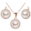 Collana Giglio Tigre Dew In Argento 925 Con Placcatura Oro Rosa 14kt, Catenina 45,7 Cm, Regalo Giardinaggio