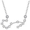 Clearine Collana 925 Argento per donna - Scorpionee Costellazione zodiacoo 12 Oroscopo Astrologia zircone pendente Regalo di compleanno Trasparente