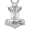 Eusense Gioielli Vichinghi Collana con Martello di Thor in Argento 925 Amuleto Norreno Ciondolo Mitologico Gioielli di Protezione Regalo per Uomini Donne
