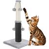 SGAVAHSG Tiragraffi per gatti alto 51 cm con tiragraffi in sisal, 4 palline sospese e spazzola per automassaggio, tiragraffi verticale per gatti e gattini da interni