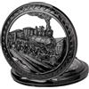 ManChDa Orologio da tasca - Orologio da tasca speciale 3D treno ferrovia a vapore copertura antica Steampunk orologio da tasca e catena orologio da taschino al quarzo vintage da uomo + confezione