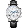 Tiong Classico orologio analogico multifunzionale da uomo, orologio orario luminoso cielo stellato fase lunare, Moon Phase-07