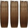 She Easy20 Extension 100% Made in Italy, Applicazione Veloce e Facile a Clip - Set da 3 Pezzi Capelli Veri Lisci - Colore 10