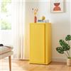 [en.casa] Armadio a Colonna in Metallo Armadietto da Ufficio con 1 Anta e 2 Ripiani Regolabili in Altezza Mobile in Acciaio per Archivio 88 x 40 x 35 cm - Giallo