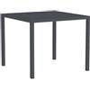 Decor Space Tavolo autolivellante ed impilabile Qubo in acciaio per bar e ristoranti Made in Italy 80 x 80 cm (1, Antracite)