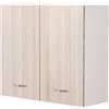 Shally Dogan Pensile da Cucina a Parete, Armadio Sospeso in Legno con Due Ante 1 Ripiano e 2 Scomparti, Armadietto da Muro Spazioso e Resistente, Dimensioni 80 x 32 x 72H cm (Olmo)