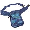 GURU SHOP Stoff Sidebag & Gürteltasche, Goa Hüfttasche, Bauchtasche - Blau, Herren/Damen, Baumwolle, Size:One Size, 25x20x6 cm, Festival- Bauchtasche Hippie