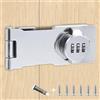 Korsaot Serratura per Armadio con Password Numerica da 3,5 Pollici, Serratura per Armadio per Piccole Porte, Armadi, Porta del Fienile, Bagno, Esterno, Garage, Giardino