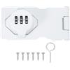 sourcing map Serrature rotanti con password, serratura a combinazione per armadietti meccanici, 8,9 cm, di sicurezza, senza chiave, per porta del capannone, armadio, bagno, esterno, bianco