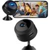 Generic Mini Telecamera WiFi Interno,Telecamera Spia HD 1080P Telecamera Wifi interno/Esterno,Mini Videocamera Sorveglianza Interno con Visione Notturna Rilevamento di Movimento Per Casa/Bambini (S)