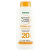Garnier Ambre Solaire Hydra 24H Protect Latte SPF20 175ml - Non grasso - Resistente all'acqua - Vitamina E - Approvato da Cruelty-Free International